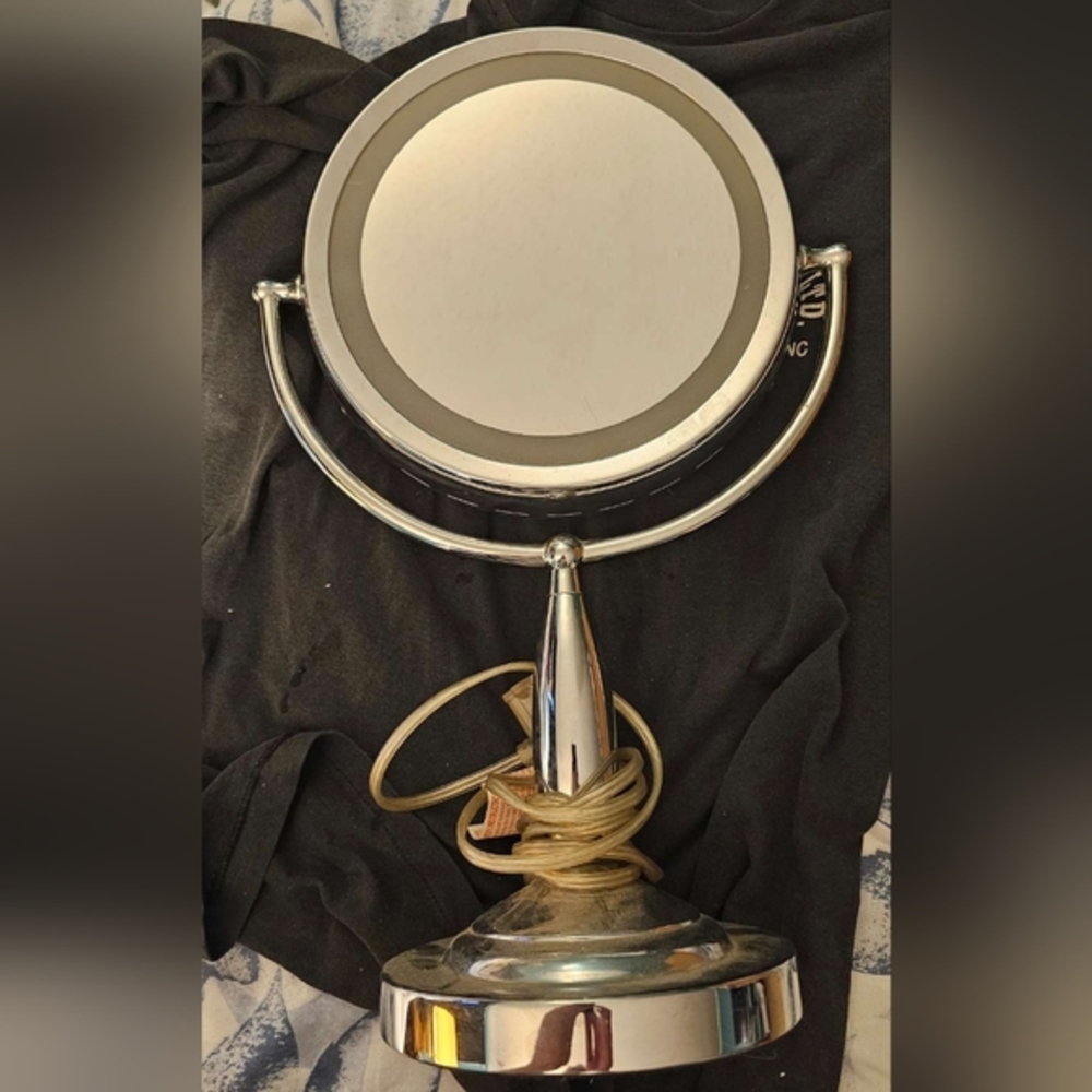 Makeup mirror , rustic mirror , sign